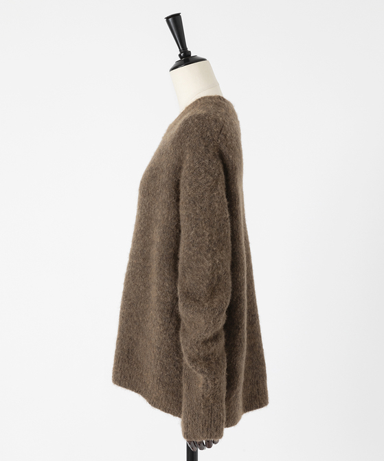 EAUVIRE ファインキャメルプルオーバー ブラウン