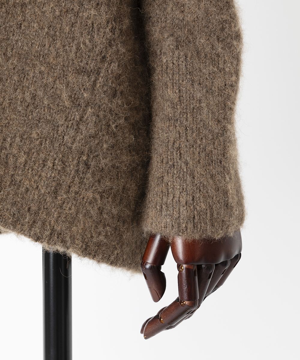 EAUVIRE ファインキャメルプルオーバー ブラウン