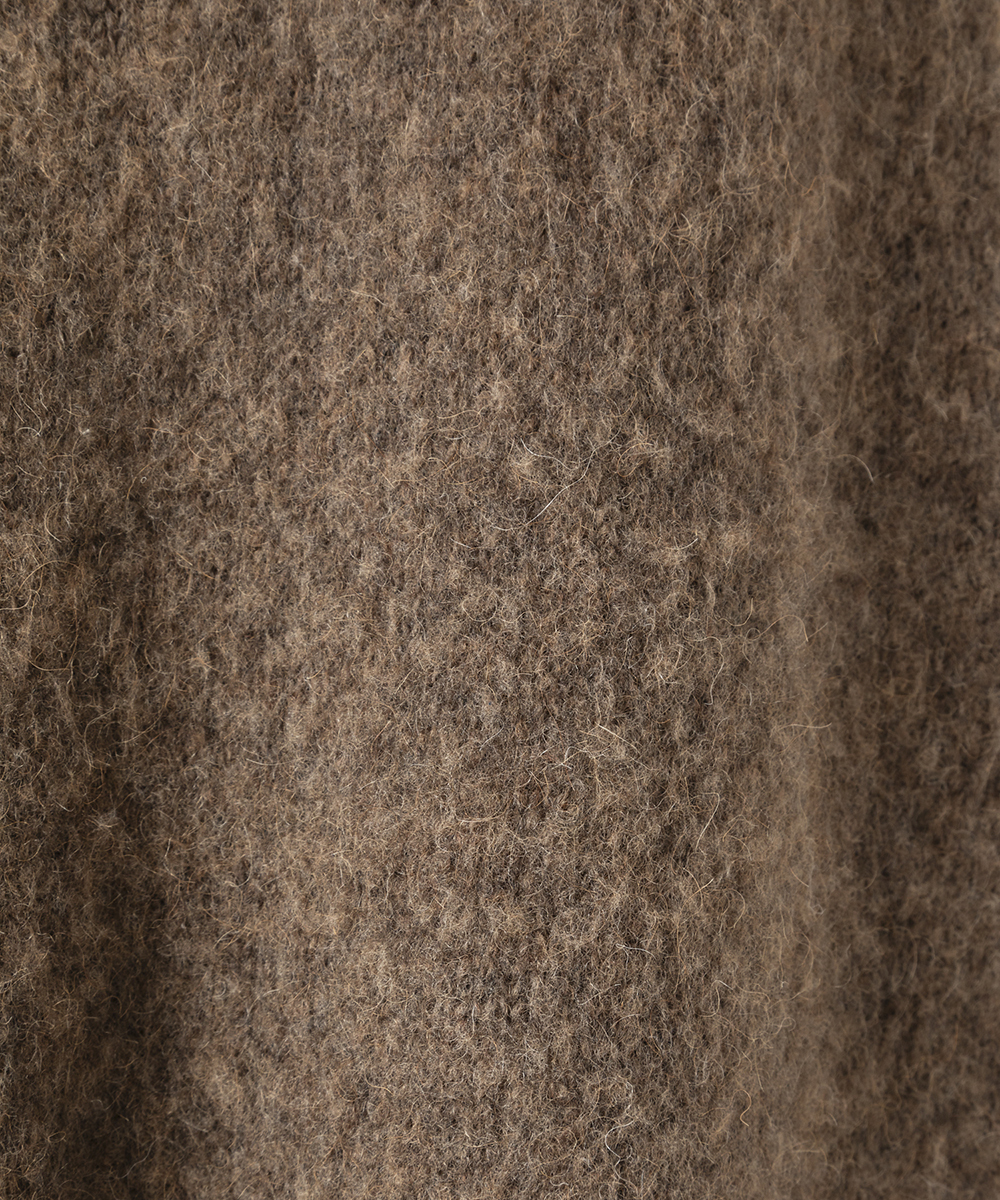 EAUVIRE ファインキャメルプルオーバー ブラウン