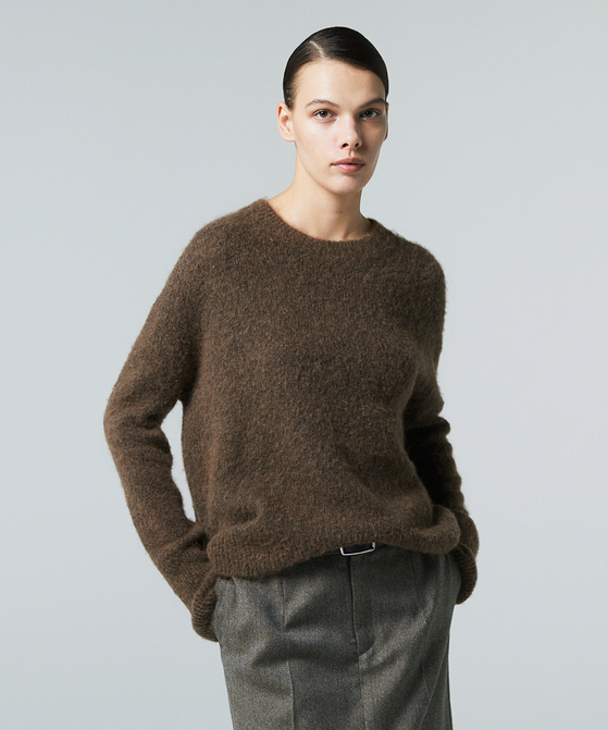 EAUVIRE ファインキャメルプルオーバー ブラウン