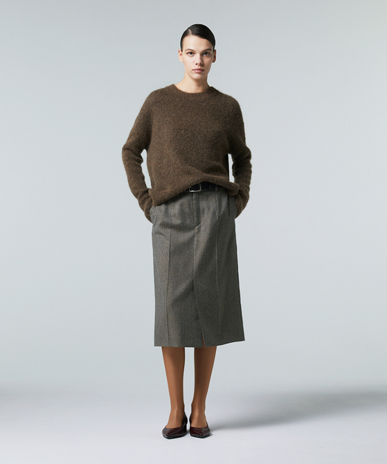 EAUVIRE ファインキャメルプルオーバー ブラウン