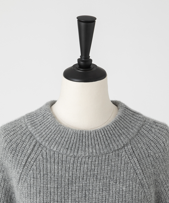 EAUVIRE カシミヤアルパカワイドプルオーバー グレー