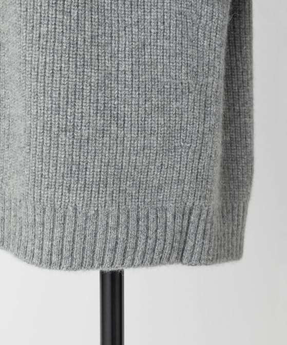 EAUVIRE カシミヤアルパカワイドプルオーバー グレー