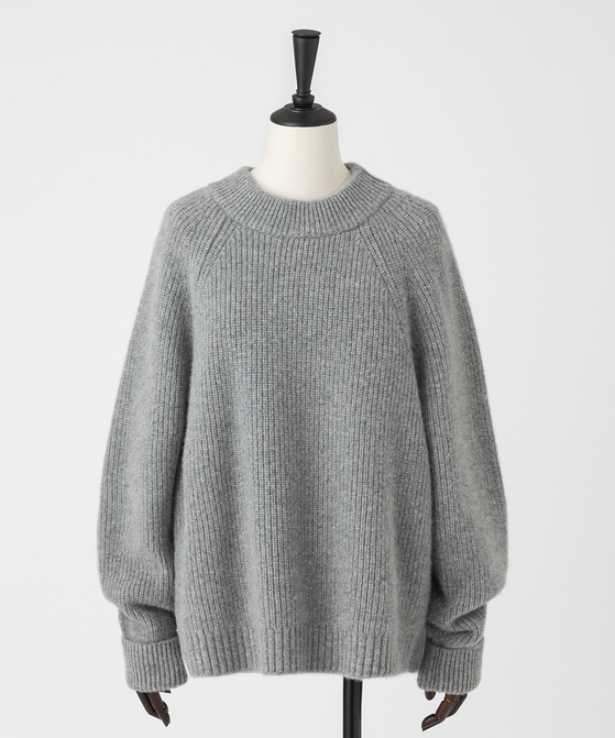 EAUVIRE カシミヤアルパカワイドプルオーバー グレー