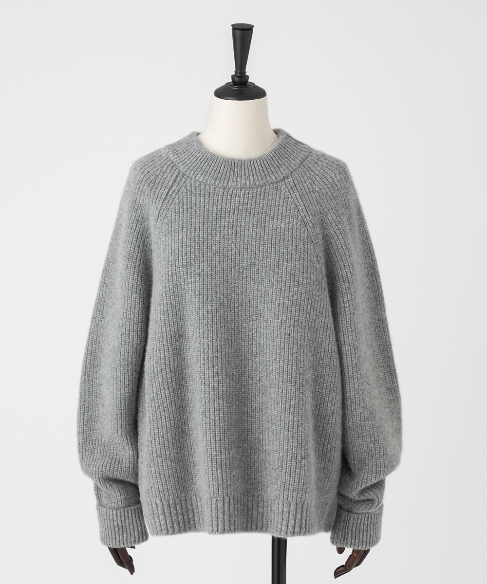 EAUVIRE カシミヤアルパカワイドプルオーバー グレー