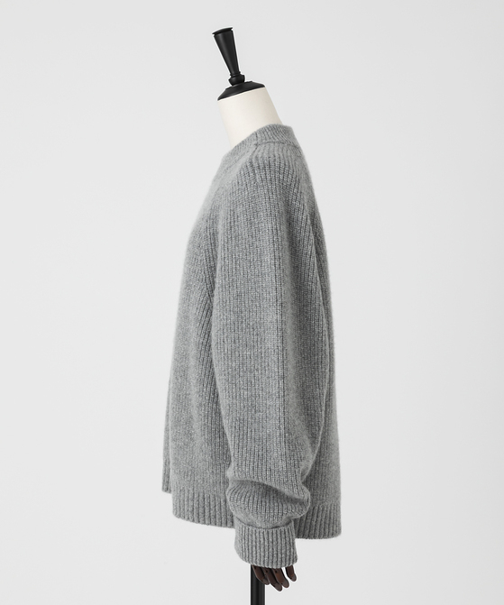 EAUVIRE カシミヤアルパカワイドプルオーバー グレー