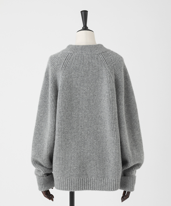 EAUVIRE カシミヤアルパカワイドプルオーバー グレー