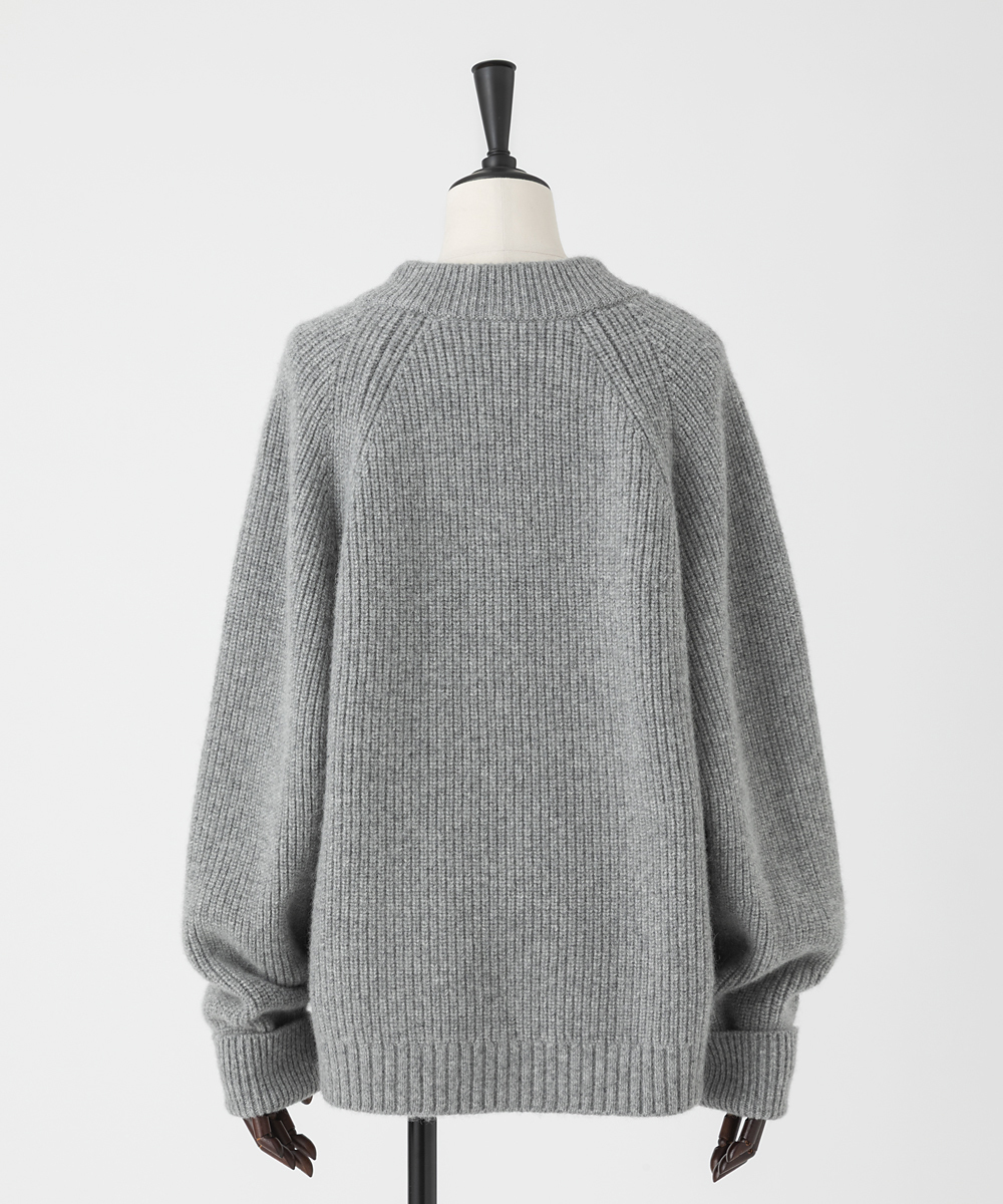 EAUVIRE カシミヤアルパカワイドプルオーバー グレー