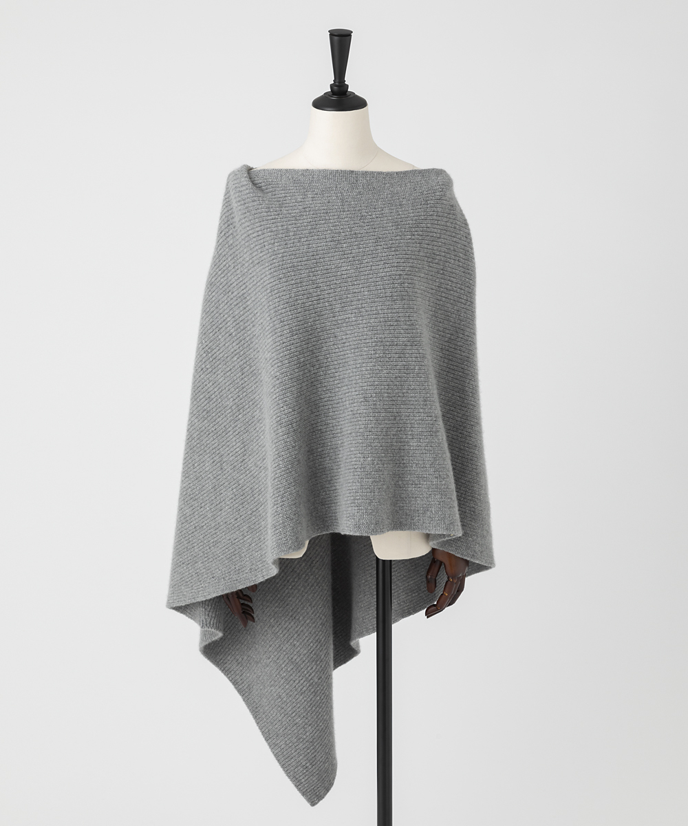 EAUVIRE アシンメトリーケープ グレー