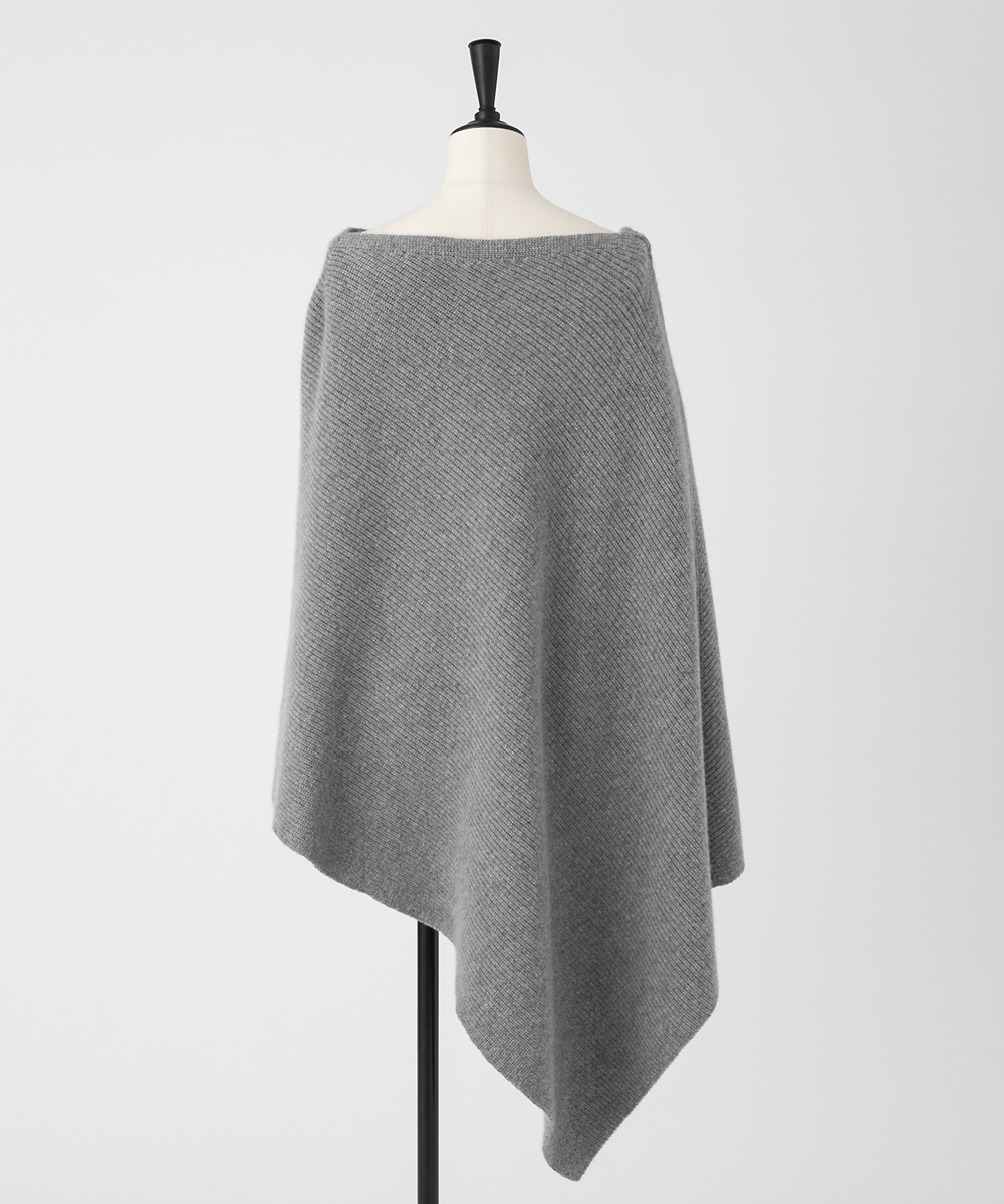 EAUVIRE アシンメトリーケープ グレー