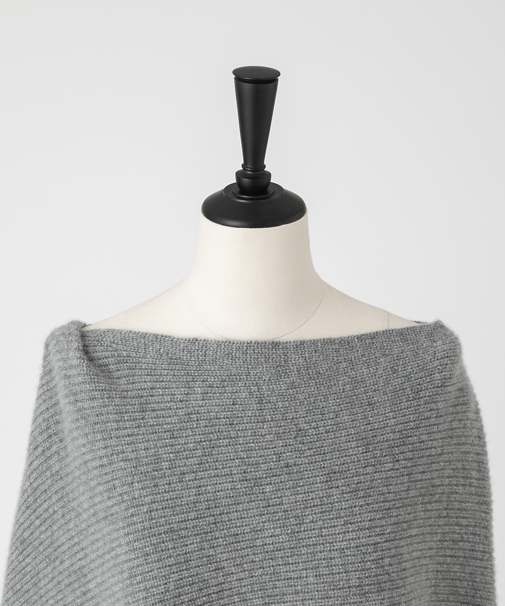 EAUVIRE アシンメトリーケープ グレー