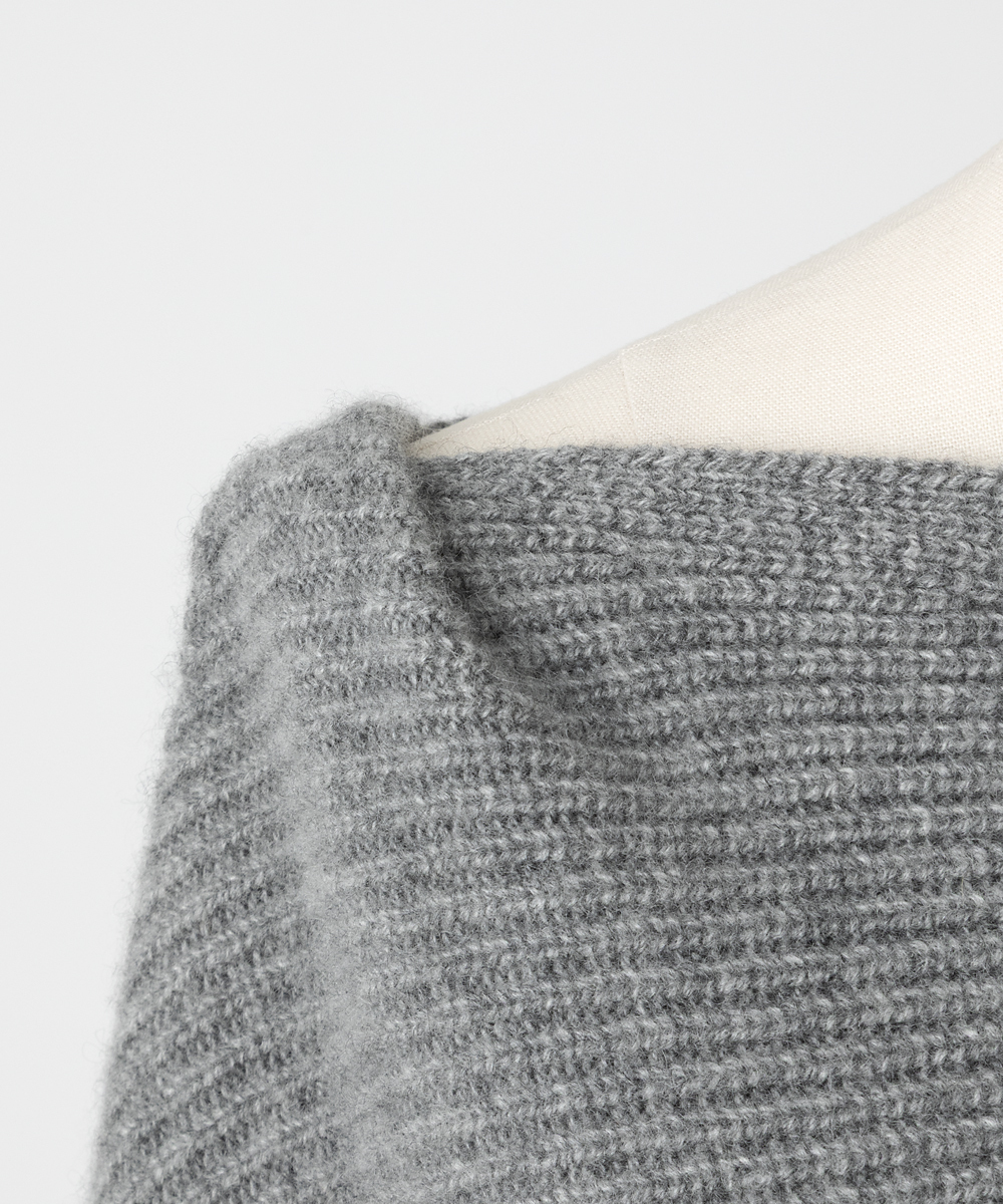 EAUVIRE アシンメトリーケープ グレー