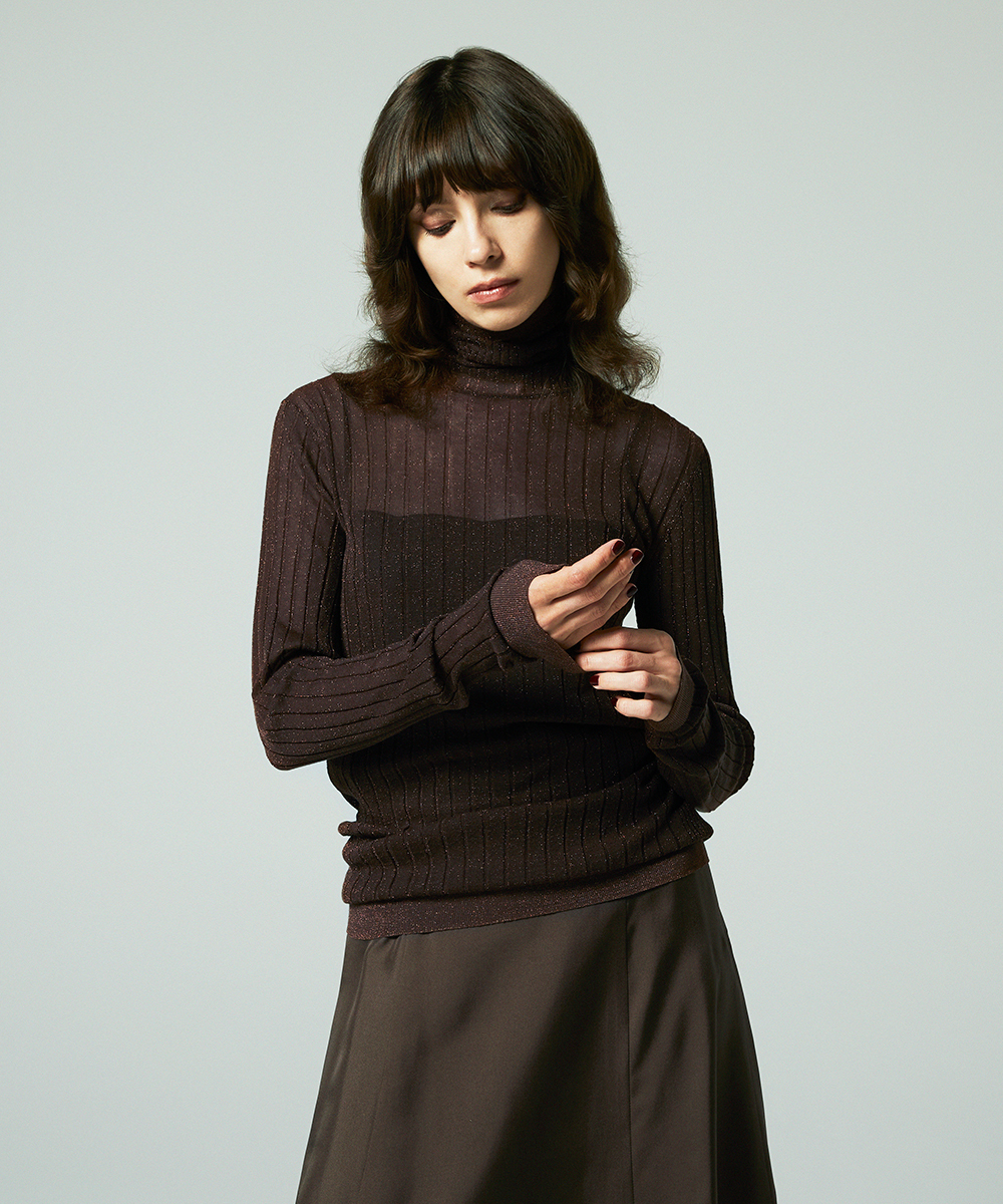 シアーラメタートルネックニットプルオーバー（FGFAD08360）women