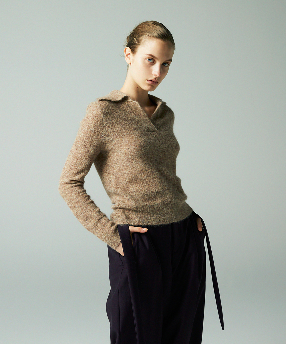 EAUVIRE ポロヘンリープルオーバー ベージュ