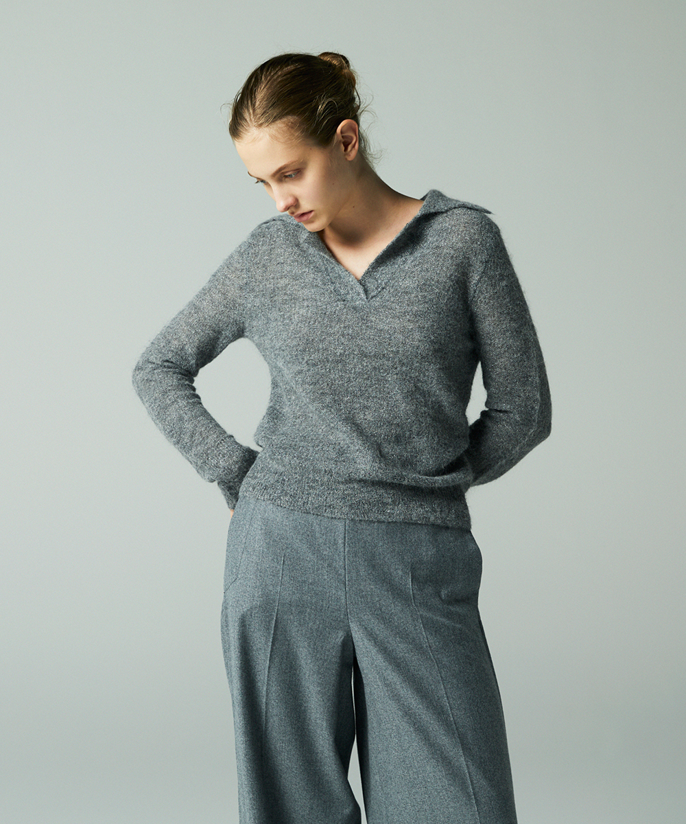 EAUVIRE ポロヘンリープルオーバー ライトグレー