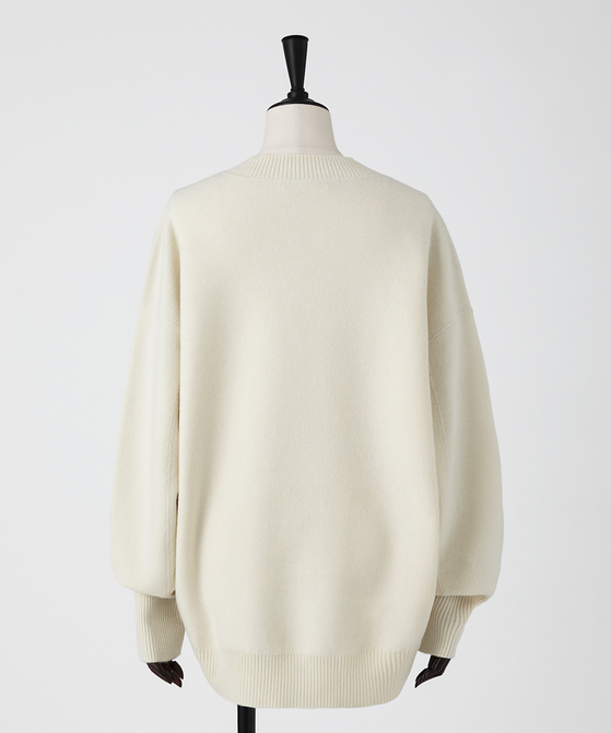 EAUVIRE ミラノリブワイドプルオーバー ブラック