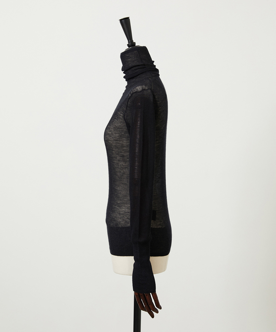 EAUVIRE シアーカシミヤタートルネック ブラック