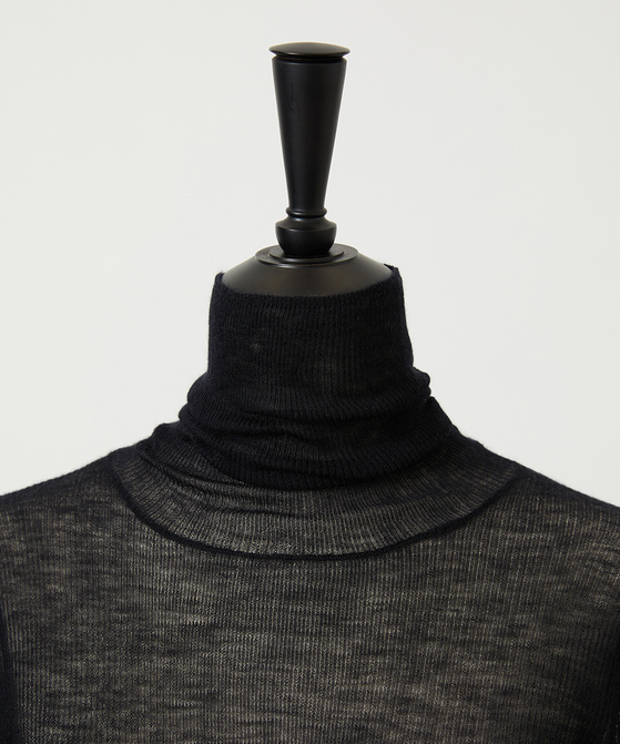 EAUVIRE シアーカシミヤタートルネック ブラック