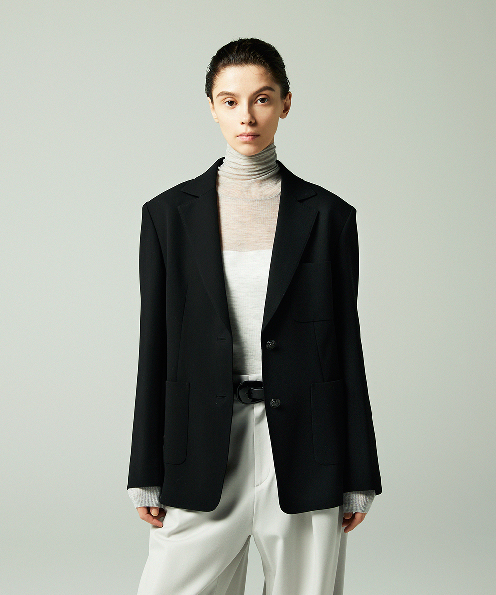 EAUVIRE シアーカシミヤタートルネック グレー