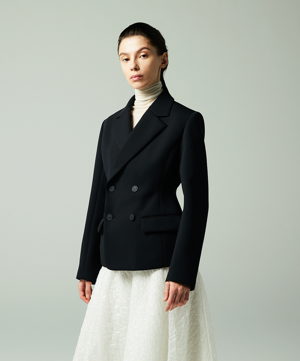 EAUVIRE シアーカシミヤタートルネック グレー