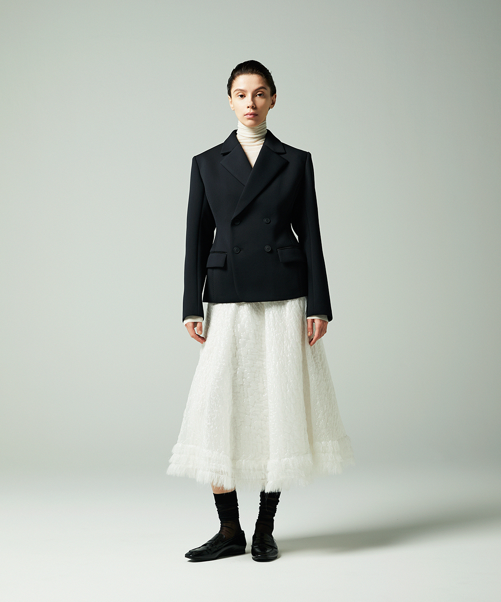 EAUVIRE シアーカシミヤタートルネック グレー