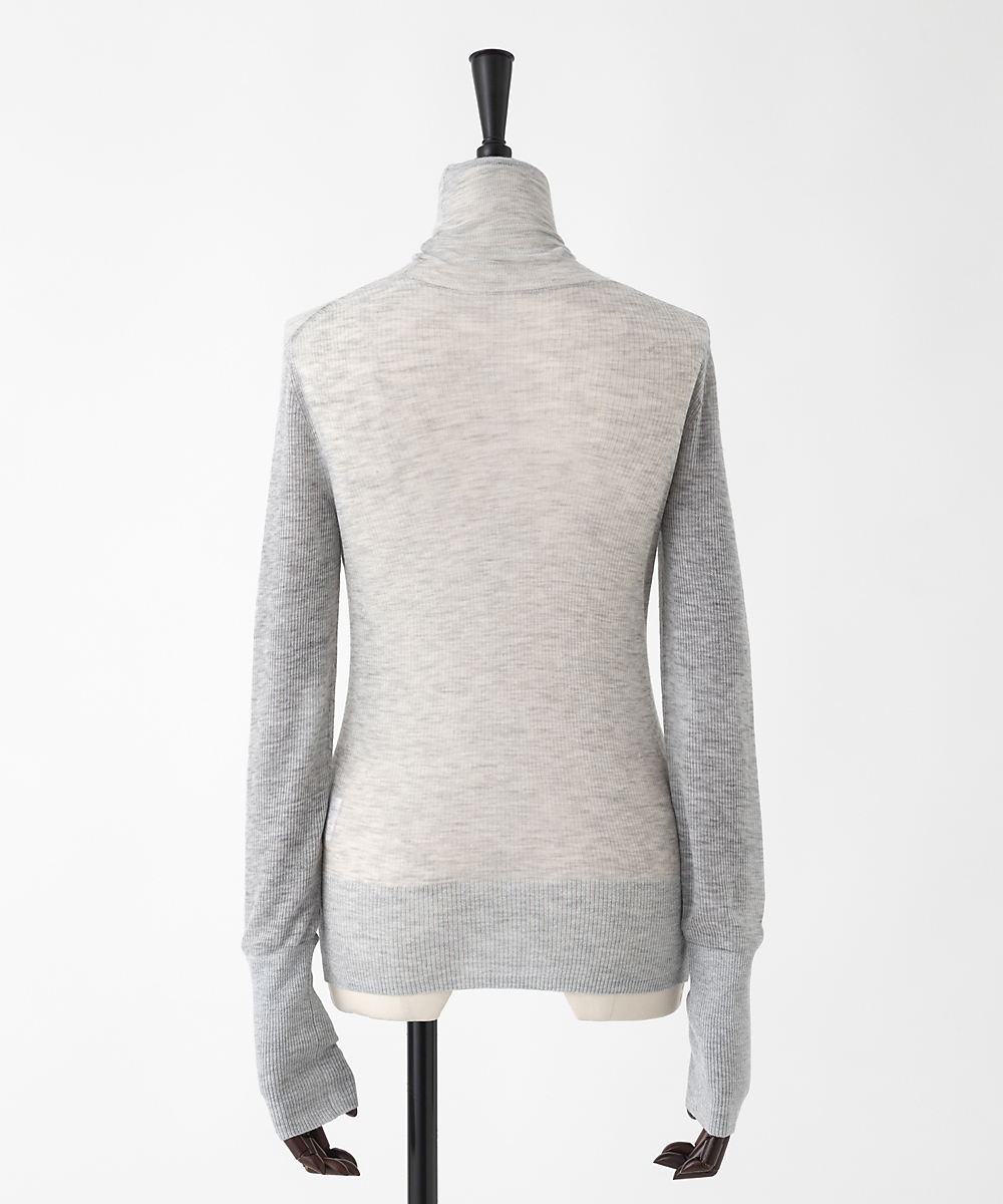 EAUVIRE シアーカシミヤタートルネック グレー