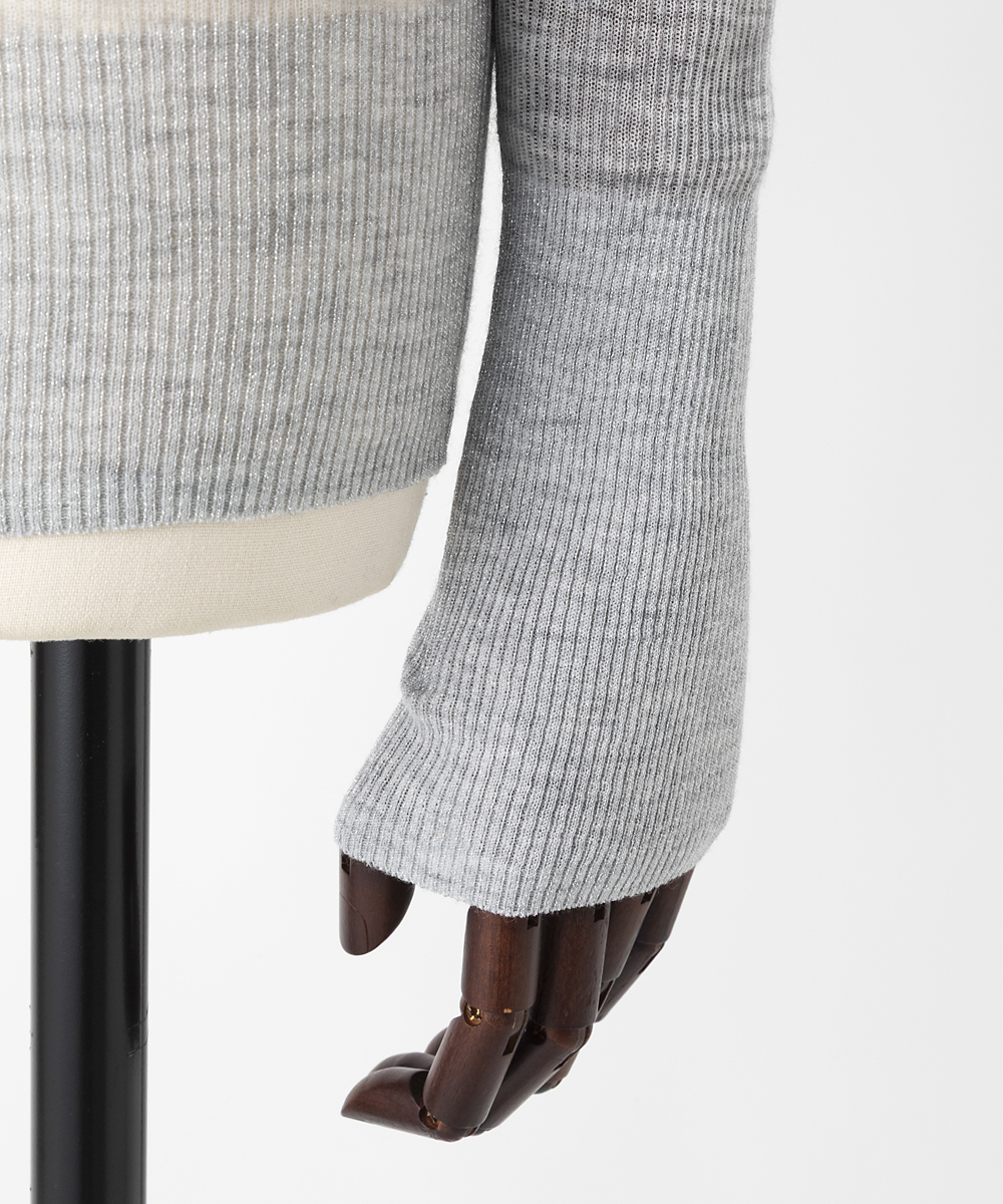 EAUVIRE シアーカシミヤタートルネック グレー