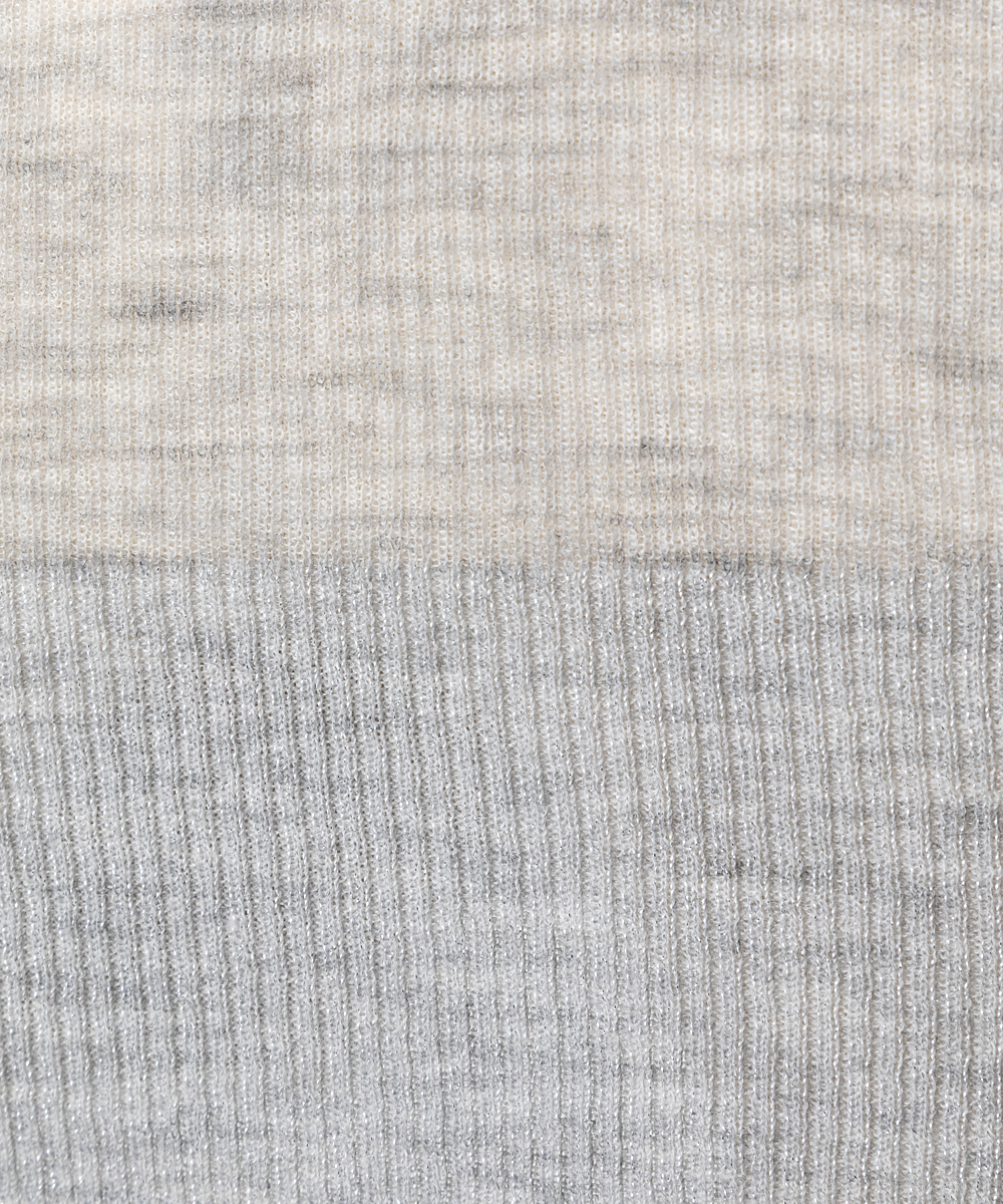 EAUVIRE シアーカシミヤタートルネック グレー