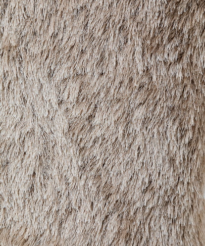 EAUVIRE シルクファーフレンチスリーブニット オフホワイト