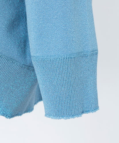 EAUVIRE ラメニットビッグシルエットプルオーバー ライトブルー