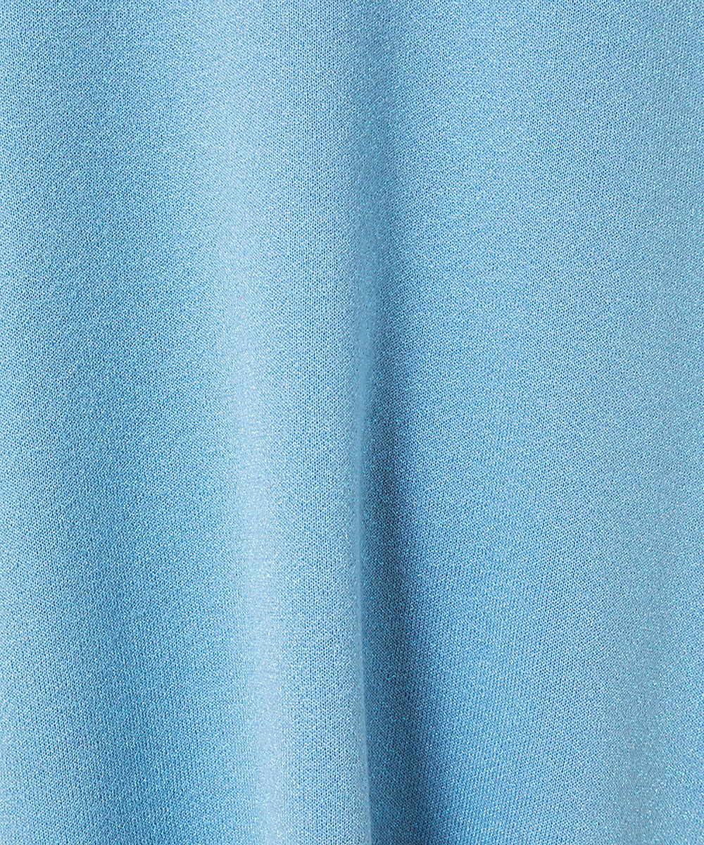 EAUVIRE ラメニットビッグシルエットプルオーバー ライトブルー