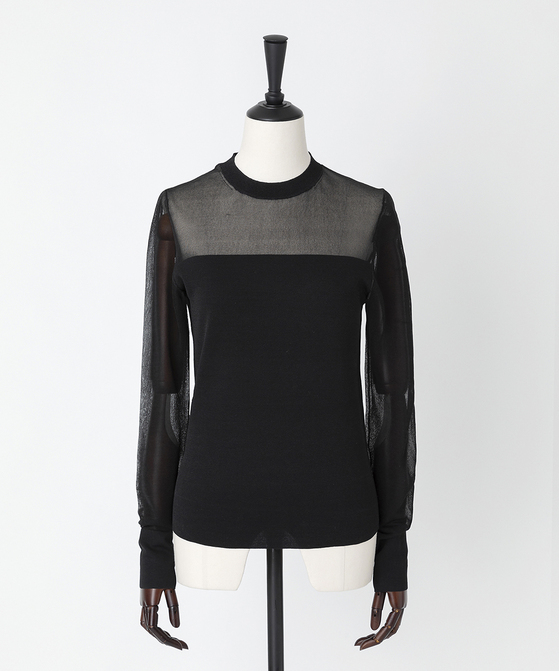 EAUVIRE シアーシルクプルオーバー ブラック