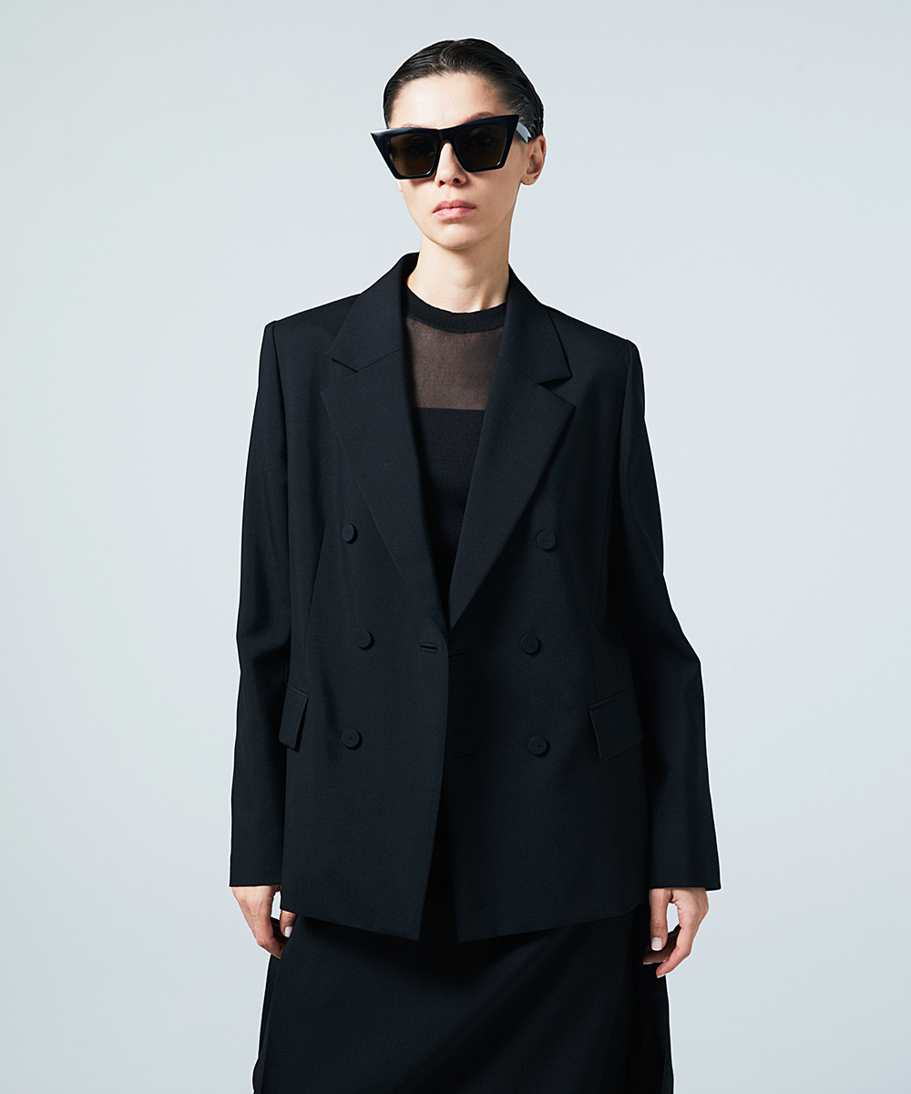 EAUVIRE シアーシルクプルオーバー ブラック