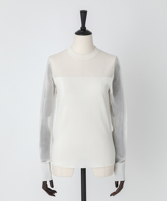 EAUVIRE シアーシルクプルオーバー ブラック