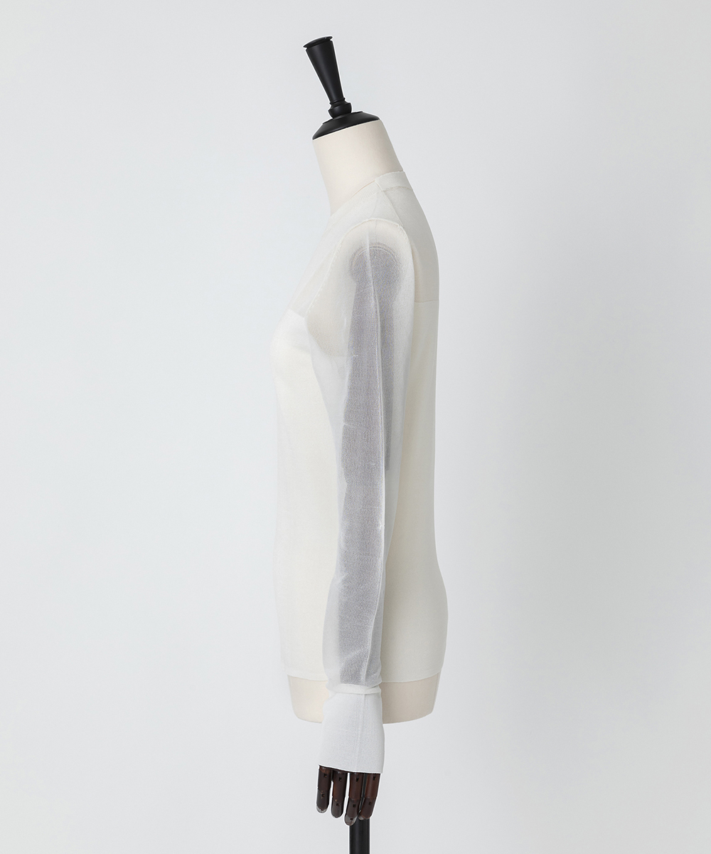 EAUVIRE シアーシルクプルオーバー ブラック