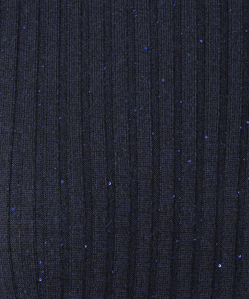 EAUVIRE モックネックリブプルオーバー ライトグレー