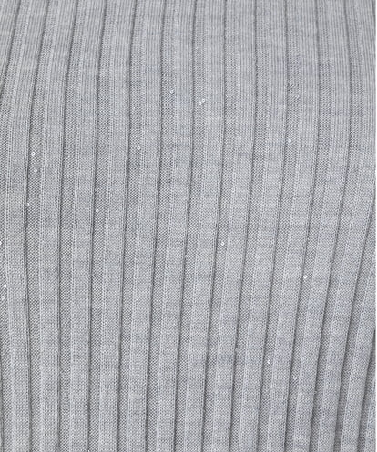 EAUVIRE モックネックリブプルオーバー ライトグレー