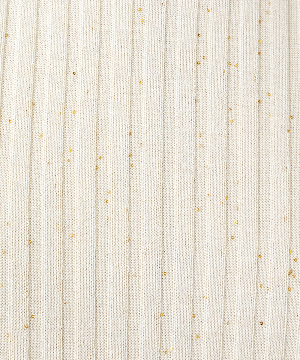 EAUVIRE モックネックリブプルオーバー ライトグレー