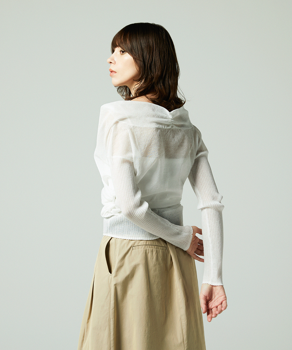 EAUVIRE カシュクールプルオーバー ホワイト