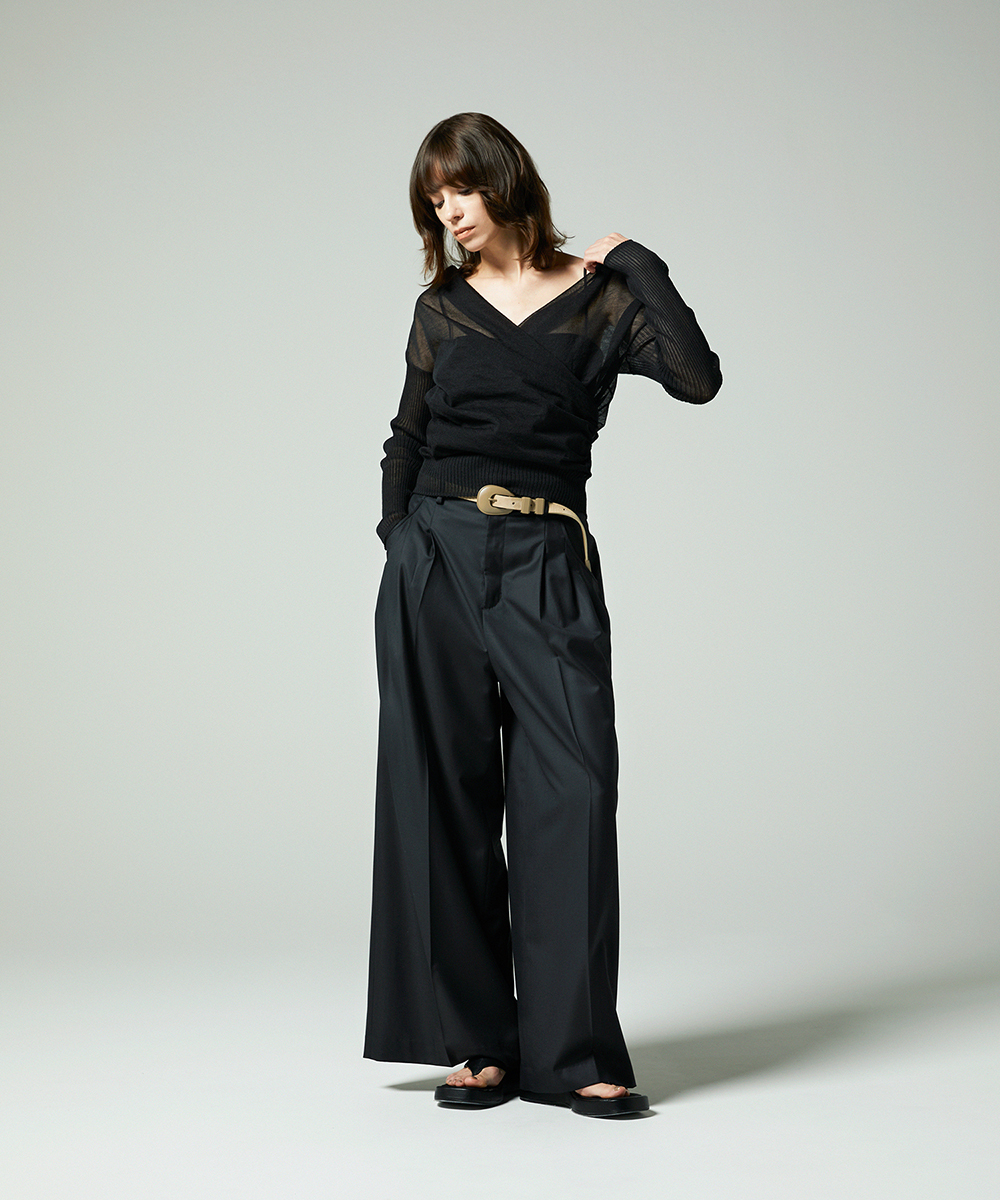 EAUVIRE カシュクールプルオーバー ホワイト