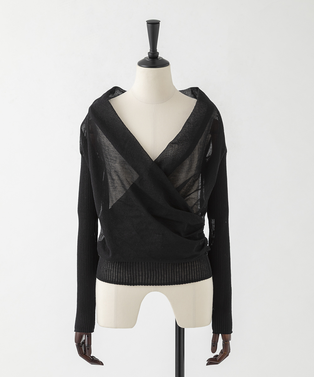 EAUVIRE カシュクールプルオーバー ホワイト