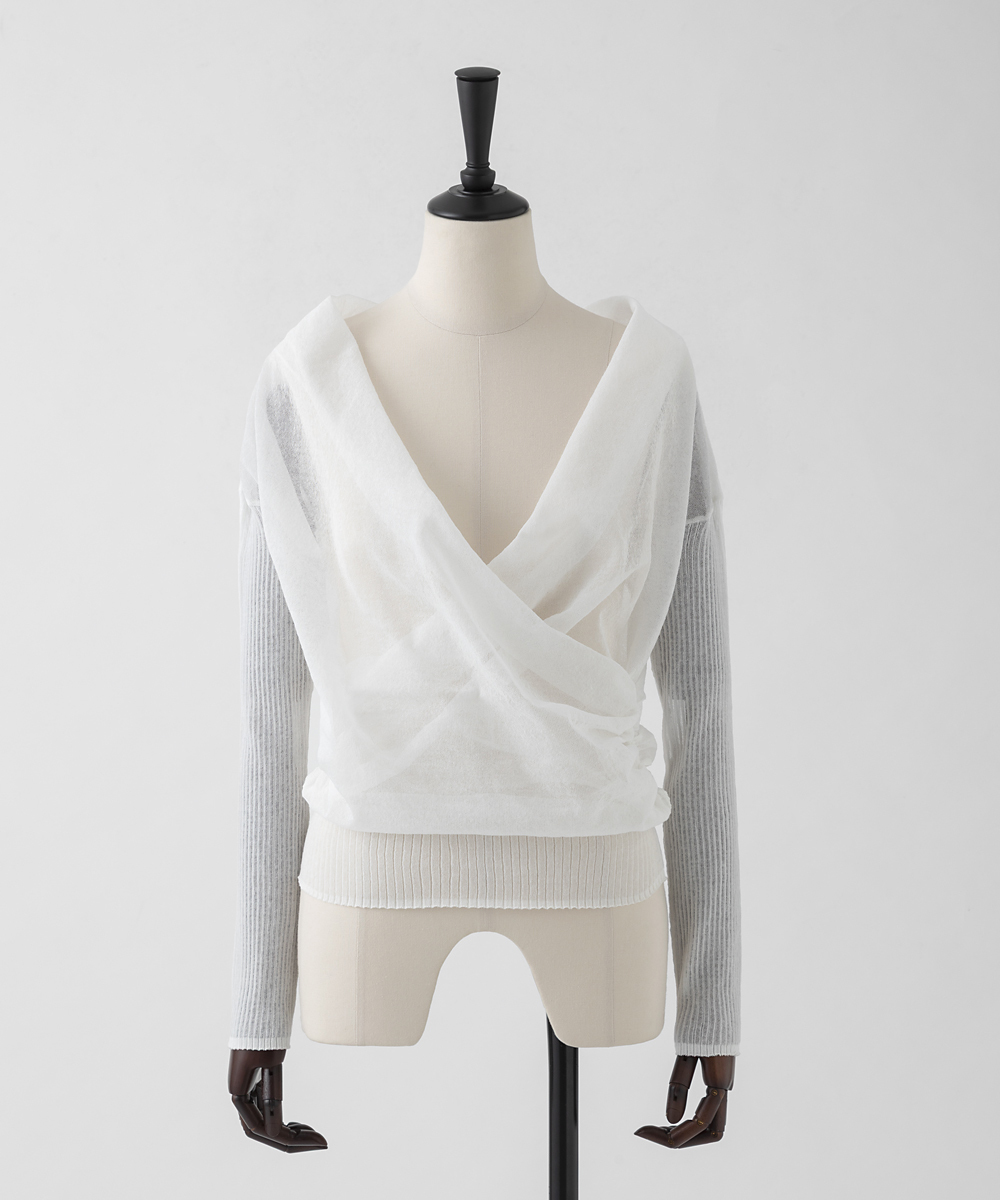 EAUVIRE カシュクールプルオーバー ホワイト
