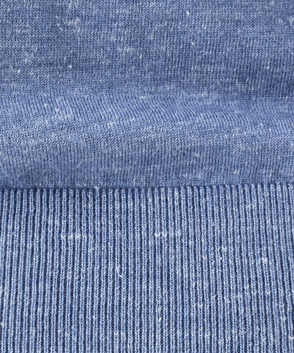 EAUVIRE カシミヤヘンプニュアンスポロ ライトブルー