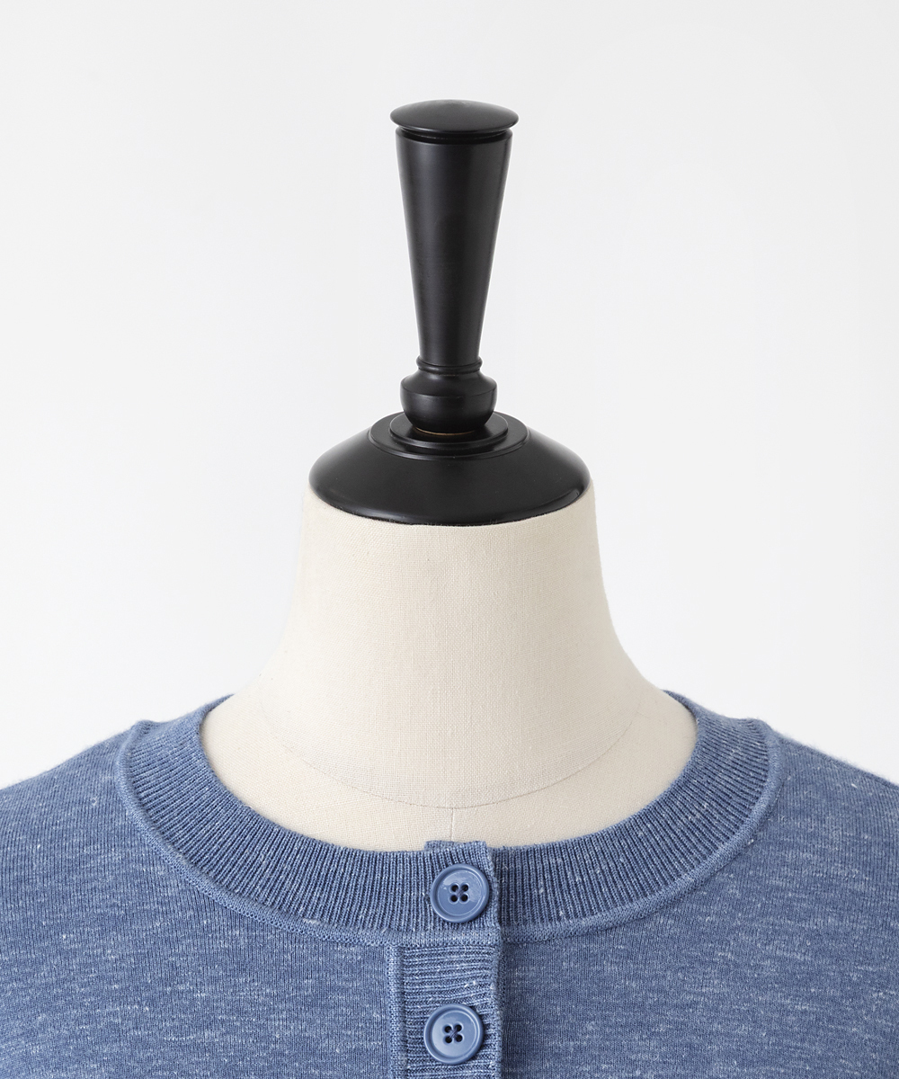 EAUVIRE カシミヤヘンプニュアンスポロ ライトブルー