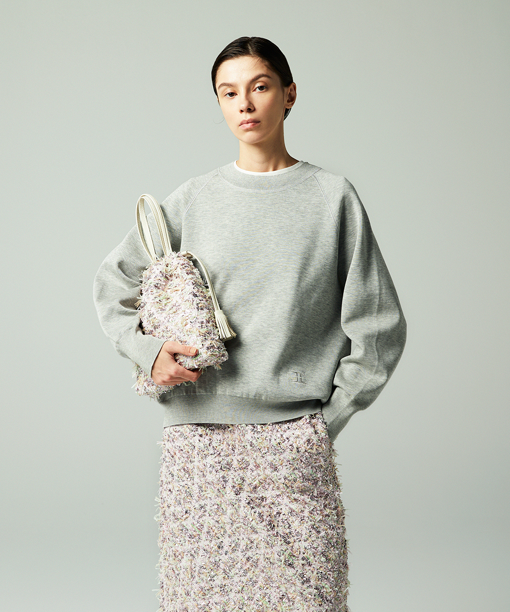 EAUVIRE ニットスウェット グレー