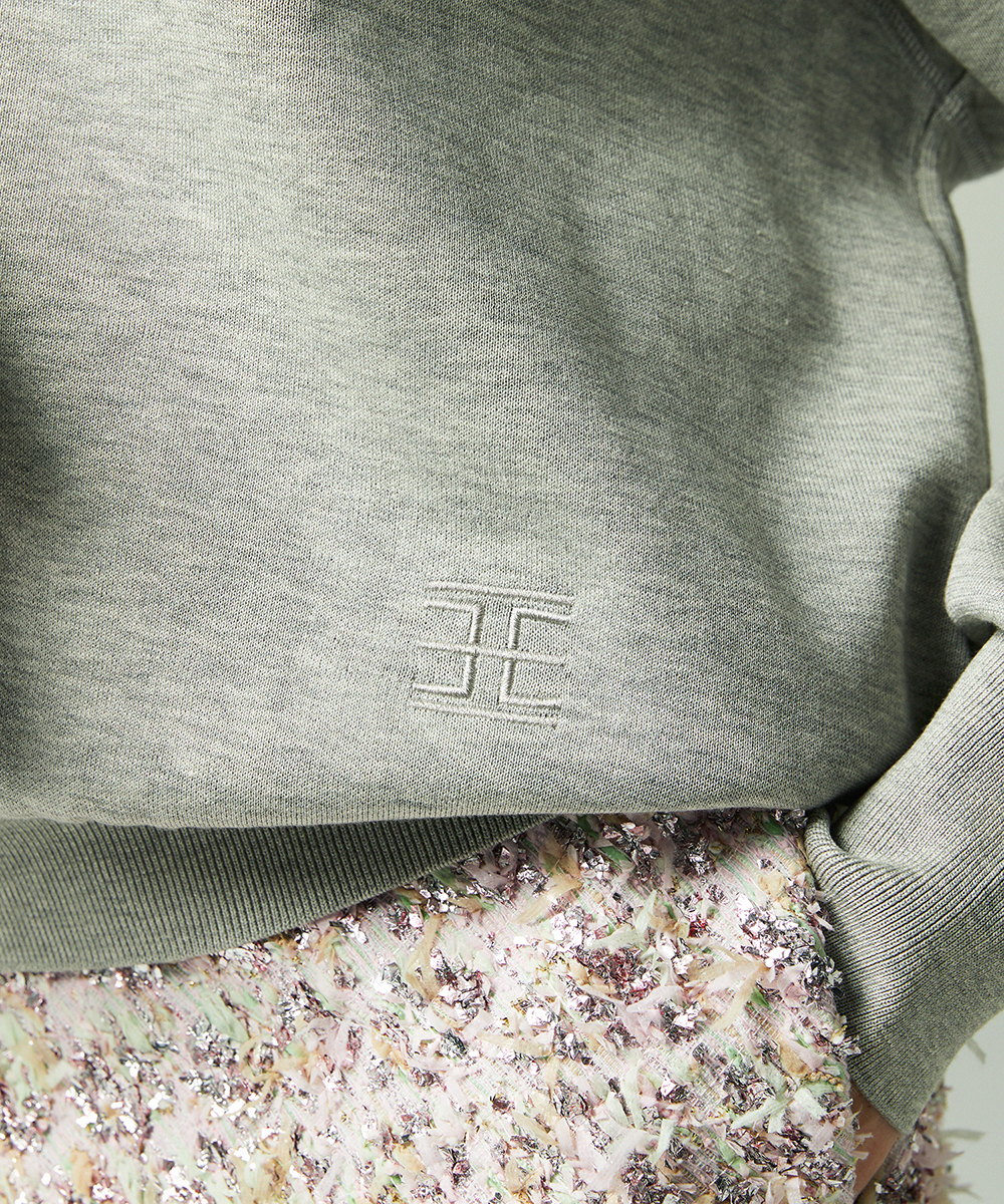 EAUVIRE ニットスウェット グレー