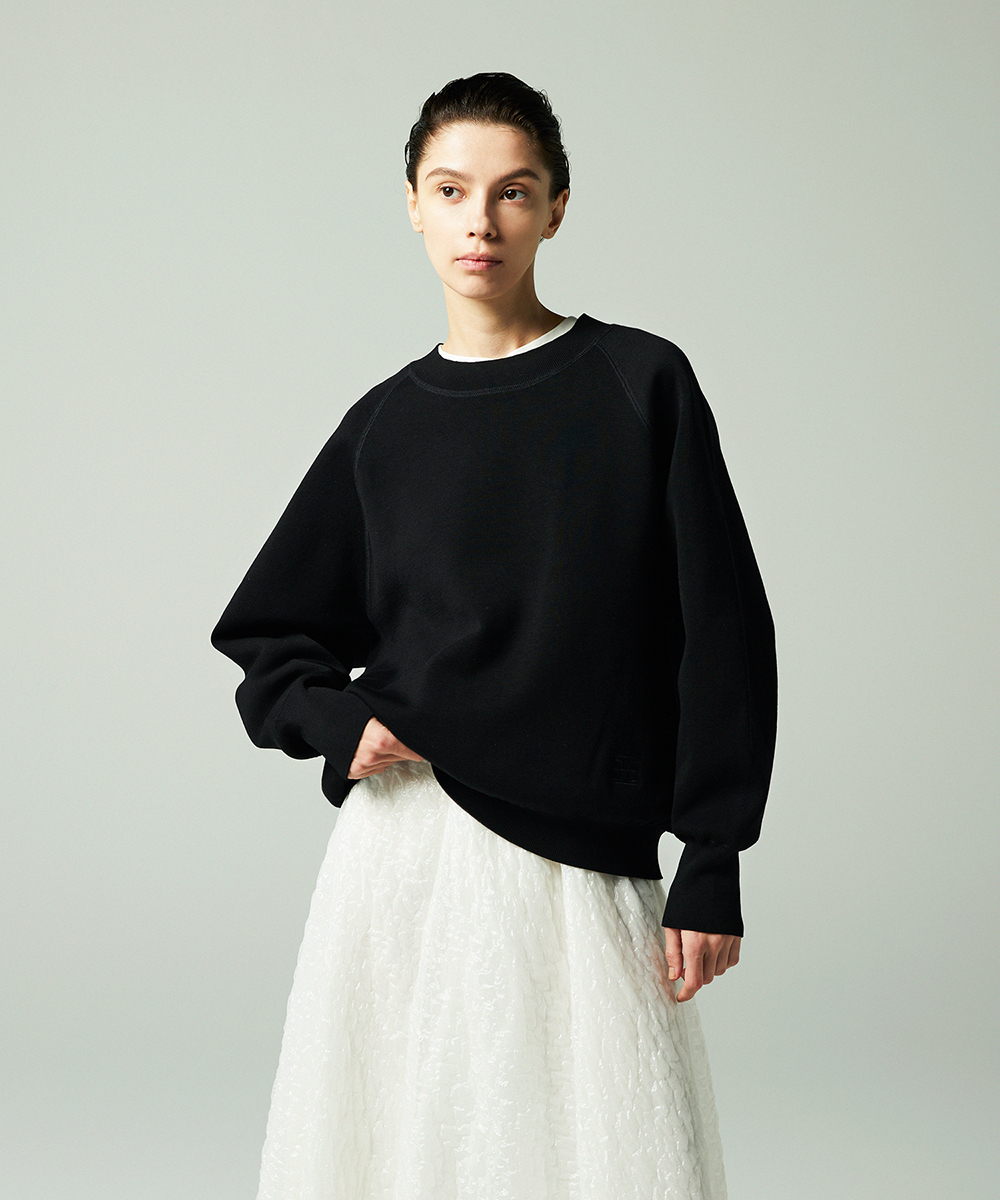 EAUVIRE ニットスウェット ブラック