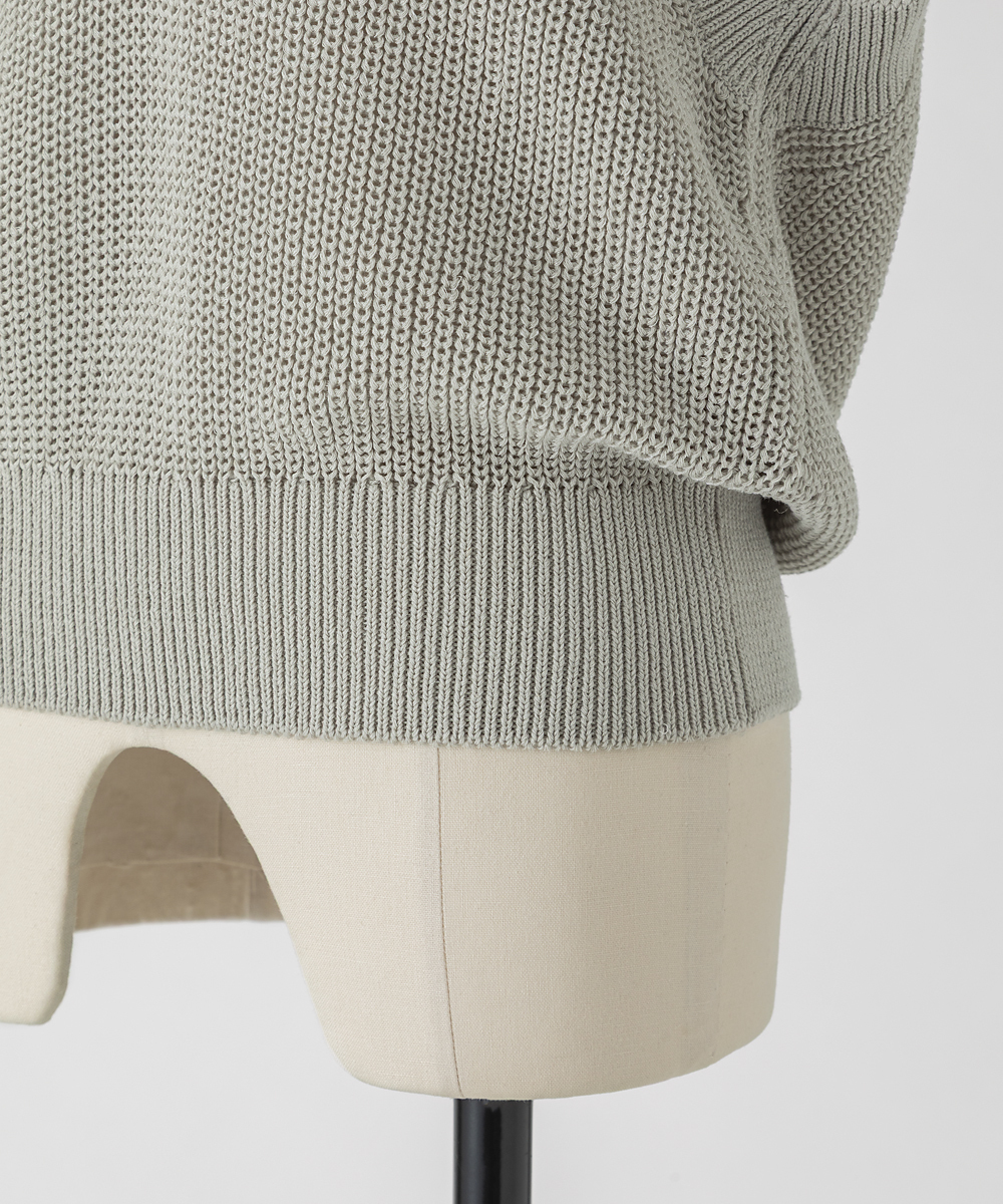 EAUVIRE コットンリネンＶネックベスト セージ