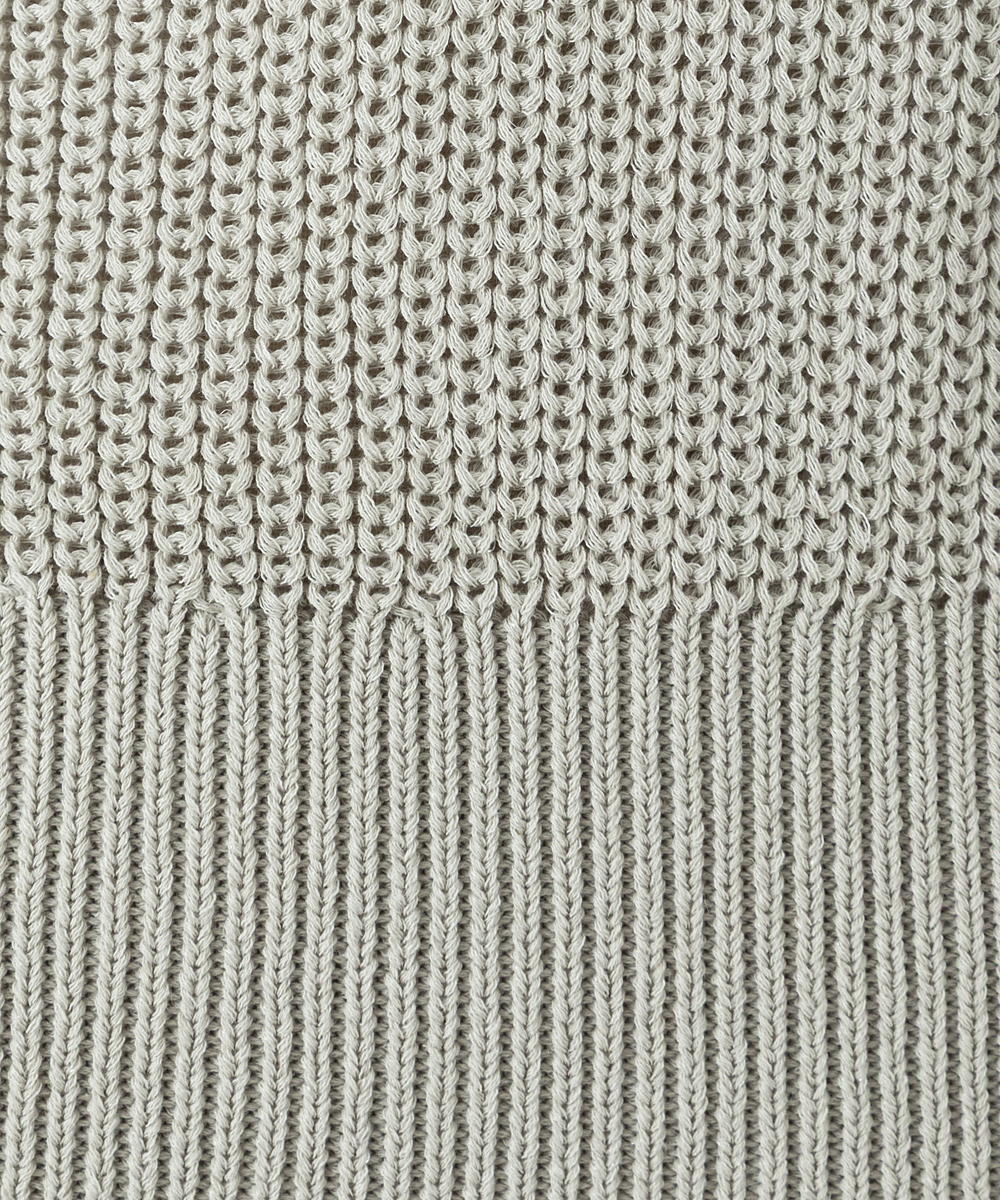 EAUVIRE コットンリネンＶネックベスト セージ