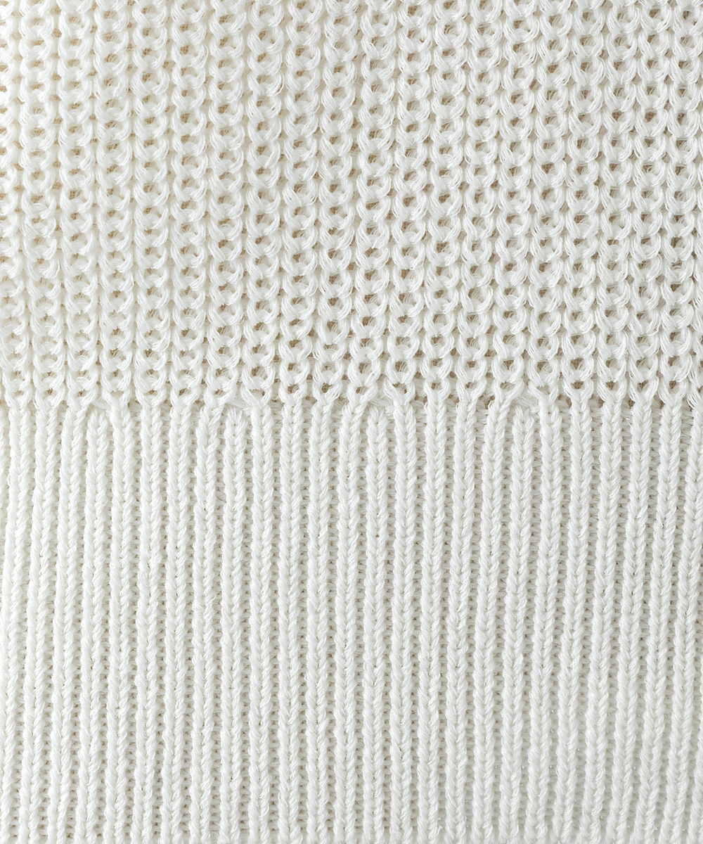 EAUVIRE コットンリネンＶネックベスト セージ